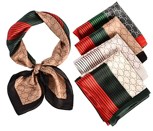FYLuoke Pcs Inch Head Scarf Silk Bandana Satin Hair Scarf Square Neck Scarf for Women Girls (C )