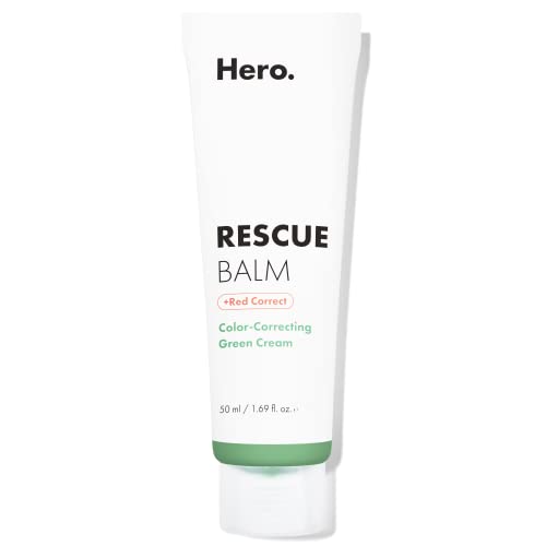 Hero Cosmetics Rescue Balm + Red Correct Post Blemish Recovery Cream, Nourishing & Calming, Dermatologist Tested, Vegan (fl oz)
