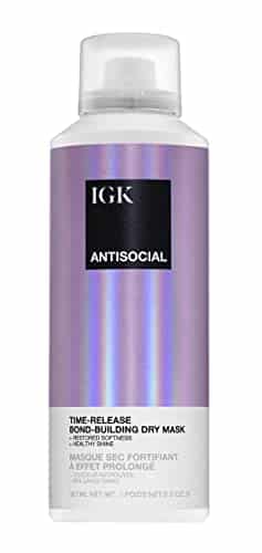 IGK ANTISOCIAL Bond Building Dry Hair Mask  Repair + Soften + Shine  Vegan + Cruelty Free  Oz