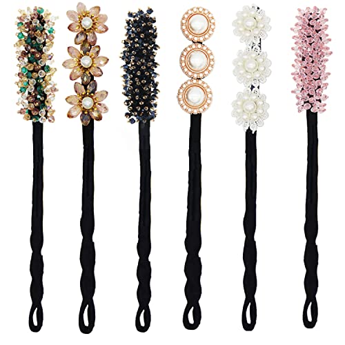 JDXN Hair Bun Maker Pieces Shining Flowers Deft Bun Maker Magic Donut Hair Bun Maker French Hairstyle Twist Bun Hair Accessories for Girls Hair (PCS Mixed Color Set )
