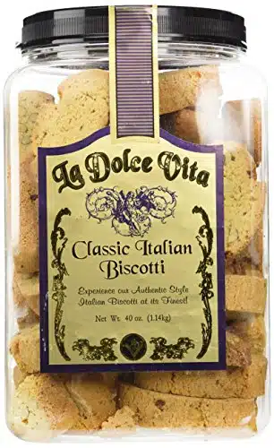 La Dolce Vita Classic Italian Biscotti Almond, Ounce