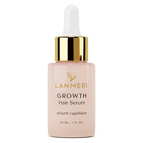 Lanmeri Vegan Hair Growth Serum   Natural Hair Regrowth and Hair Loss Treatments for Women & Men   Scalp Serum for Thinning Hair   Fuller, Thicker and Healthier Hair in Days, 