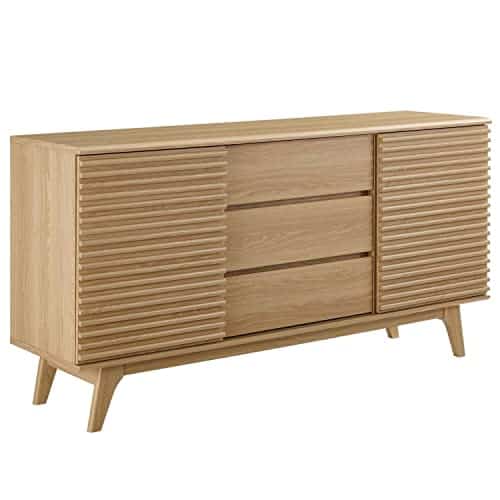 Modway Render id Century Modern Sideboard Buffet Table or TV Stand in Oak