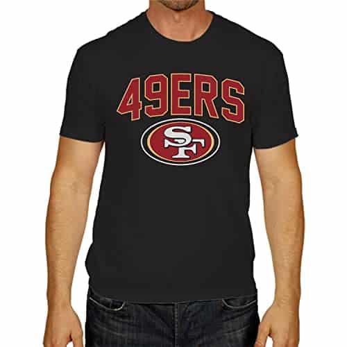 Team Fan Apparel NFL Home Team Tee   Gameday Adult T Shirt   Pro Football Cotton & Polyester Shirt (San Francisco ers   Black, Adult XX Large)