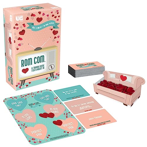University Games ROM Com Team Trivia Game, Perfect for Date Nights Girls Nights and Party Game Night, for Ages and Up and or More Players