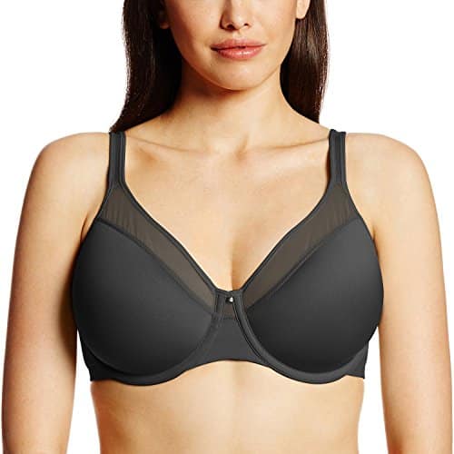 Bali Women's One Smooth U Ultra Light Illusion Neckline Underwire Bra, Black,DD