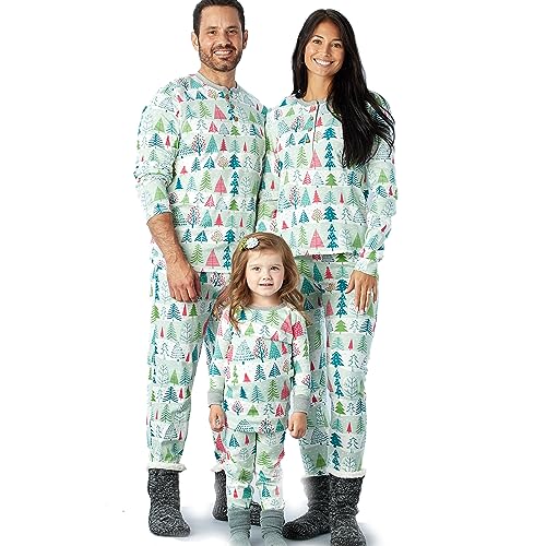 HonestBaby Family Matching Holiday Pajamas Organic Cotton for Men, Women, Kids, Toddlers, Baby Boys, Girls, Unisex Pets , Feelin' Pine, T
