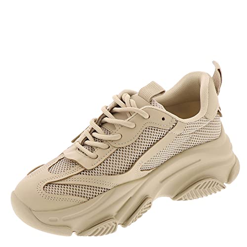 Steven Madden Women's Possesion Sneaker, TAN,