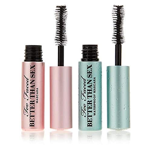 Too Faced Better Than Sex Mascara Duo Regular and Waterproof Mini Travel Size .Ounce Each