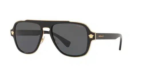 Versace Man Sunglasses Black Frame, Dark Grey Lenses, M