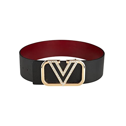 Women's Belt, Wide Belt Vintage Girdle Belt, Fashion V Gold Buckle Double sided Leather Belts for Dress '' Wideth (CM)