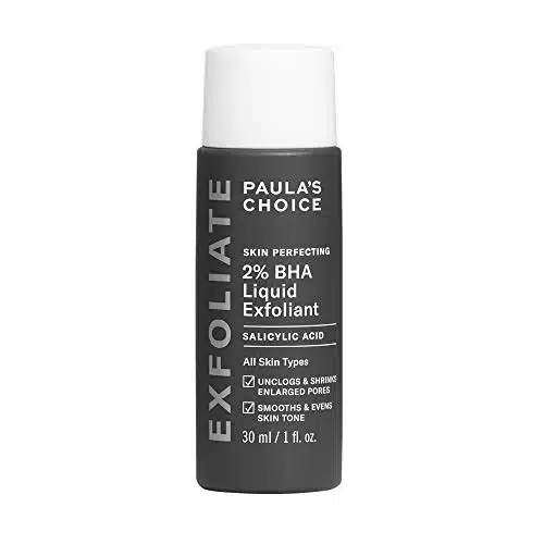 Paula's Choice Skin Perfecting % BHA Liquid Salicylic Acid Exfoliant, Gentle Facial Exfoliator for Blackheads, Large Pores, Wrinkles & Fine Lines, Travel Size, Fluid Ounce