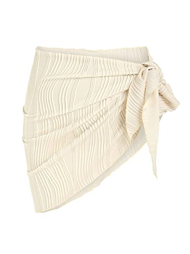 ZAFUL Textured Tie Side Beach Sarong OneLight Coffee